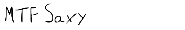 MTF Saxy font preview